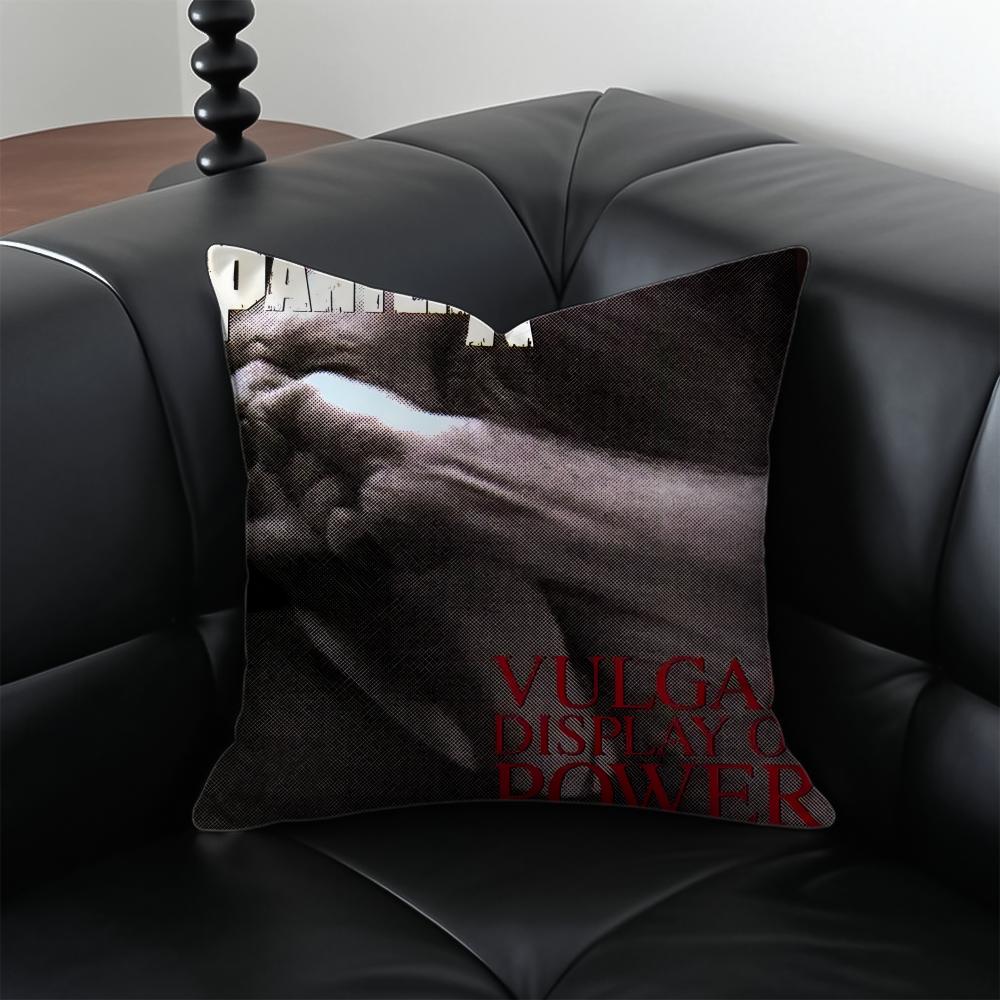 PPantera Band Cushion Cover Pillow Case Antidustmite Invisible Zipper Silky Plush Cushion