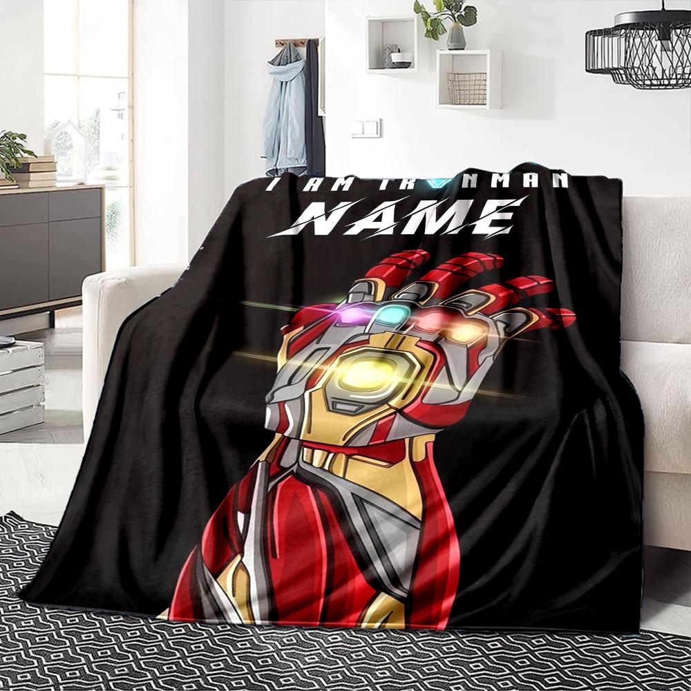 Custom Name Spider-Man Mask blanket for Couch & Bed, Plush Cozy Fuzzy Blanket Super Soft & Warm Blankets for Fall and Winter. 090818