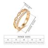 1PC Sweet and Cool Style Double Layer Chain Diamond Ring Unique designer ring Luxury and sophisticated accessories Hypoallergenic and colorfast The
