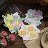 20pcs/set Mother's Day Greeting Cards Mini Size 8.2x8.2cm Floral Paper Blank Cards Thank You for Business Gift Card