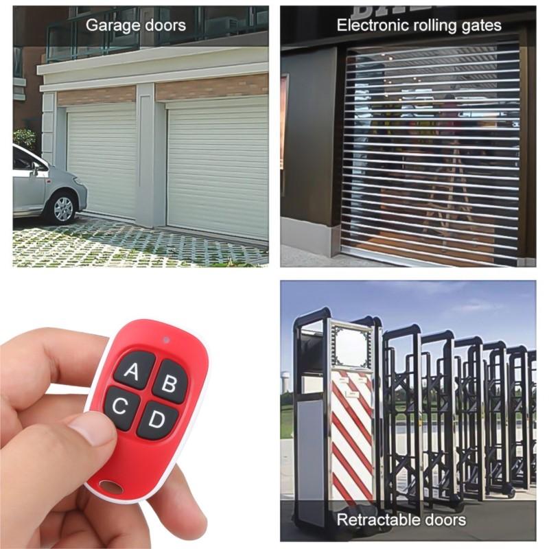 433MHz Garage Door Remote Control 4 CH Copy Universal Remote Control Cloning Electric Gate Remote Controller Duplicator Car Key