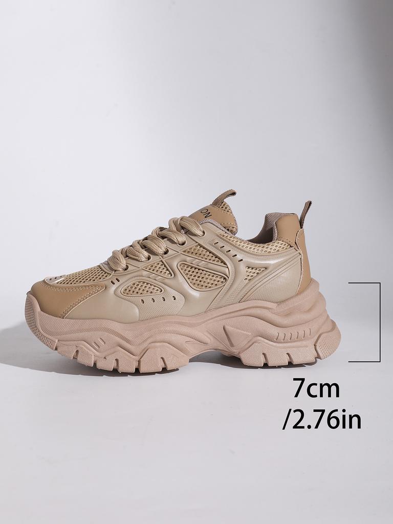 Popular Women's Shoes Dad Shoes Are Comfortable and Versatile 2025 Spring New Breathable Heightening Little White Shoes Casual Sports Shoes Women
