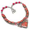 Vintage Nepali Tibetan Buddhist Necklace Natural Coral 18" Ethnic Jewelry NN 975