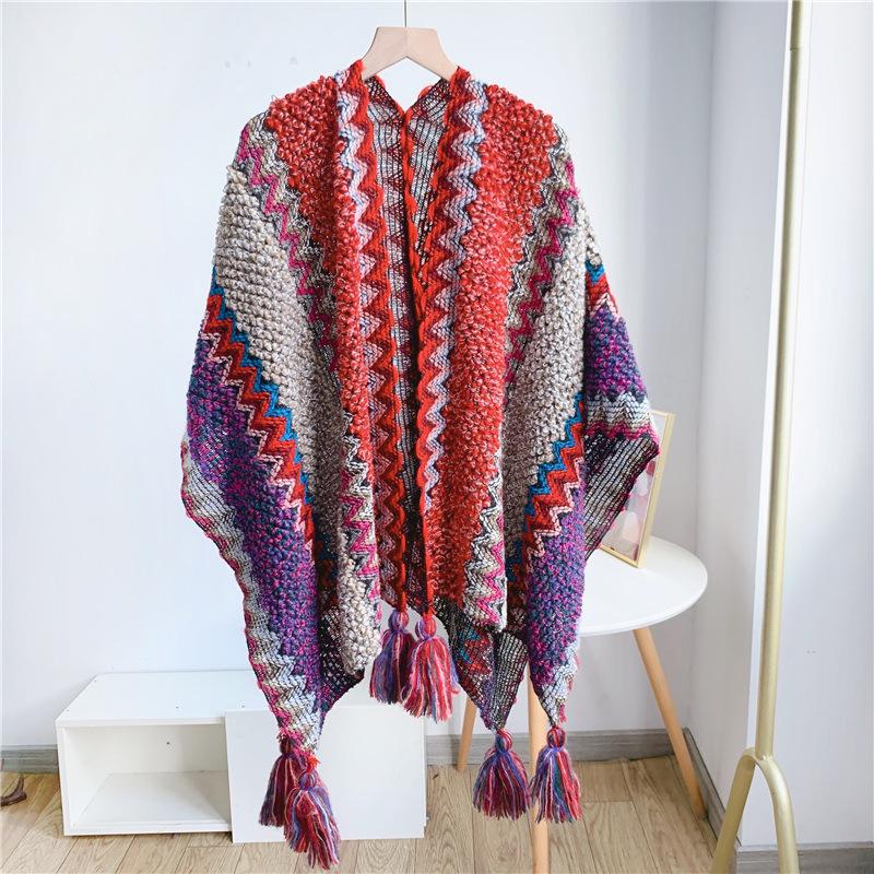 Mohair Shawl Women Go Out To Travel Qinghai To Take Pictures, Scarf Temperament Outer Cape