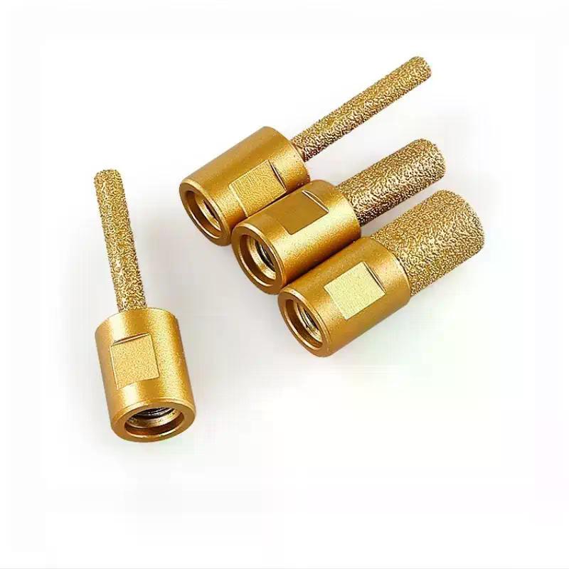 1Pcs Round Shank Vacuum Brazed Burr Rotary Grinding Head For Angle Grinder High Efficiency Edges Trimming And Grooving Tool
