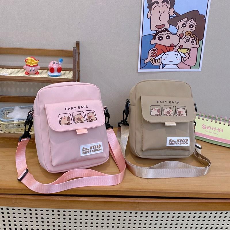 Crossbody Bag Student Small Square Bag Cute College Style Girl Versatile Mobile Phone Shoulder Bag Casual Small Satchel