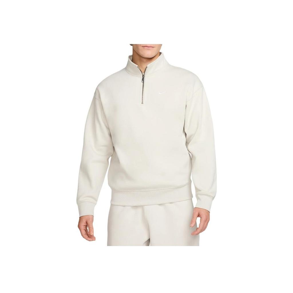 Nike Solid Color Stand Collar Drop Shoulder Loose Long Sleeve Sweatshirt Unisex Sweatshirt Light-Brown DQ5210-072