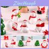 Enchanting Christmas Tree Santa Claus Snowman Ornaments Adorable Miniature Garden Figurines For Festive Decor