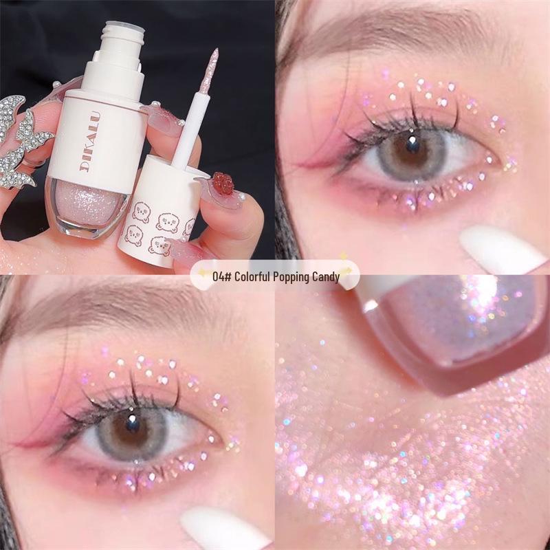 DIKALU Little Bear Glitter Liquid Eyeshadow - Shimmery, Pearlescent Eye Makeup