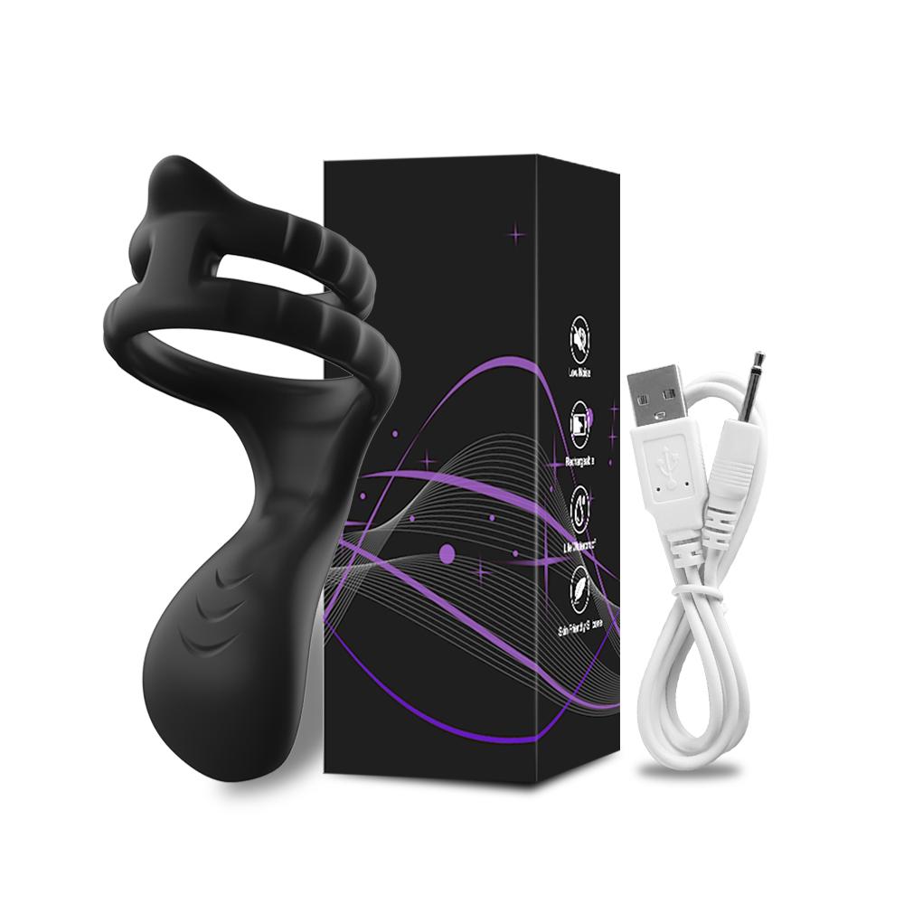 Vibrating Cock Ring for Men Ejaculation Delay Men Penis Ring Chastity Cage Clitoris Stimulator Adult Supplies Sex Toy for