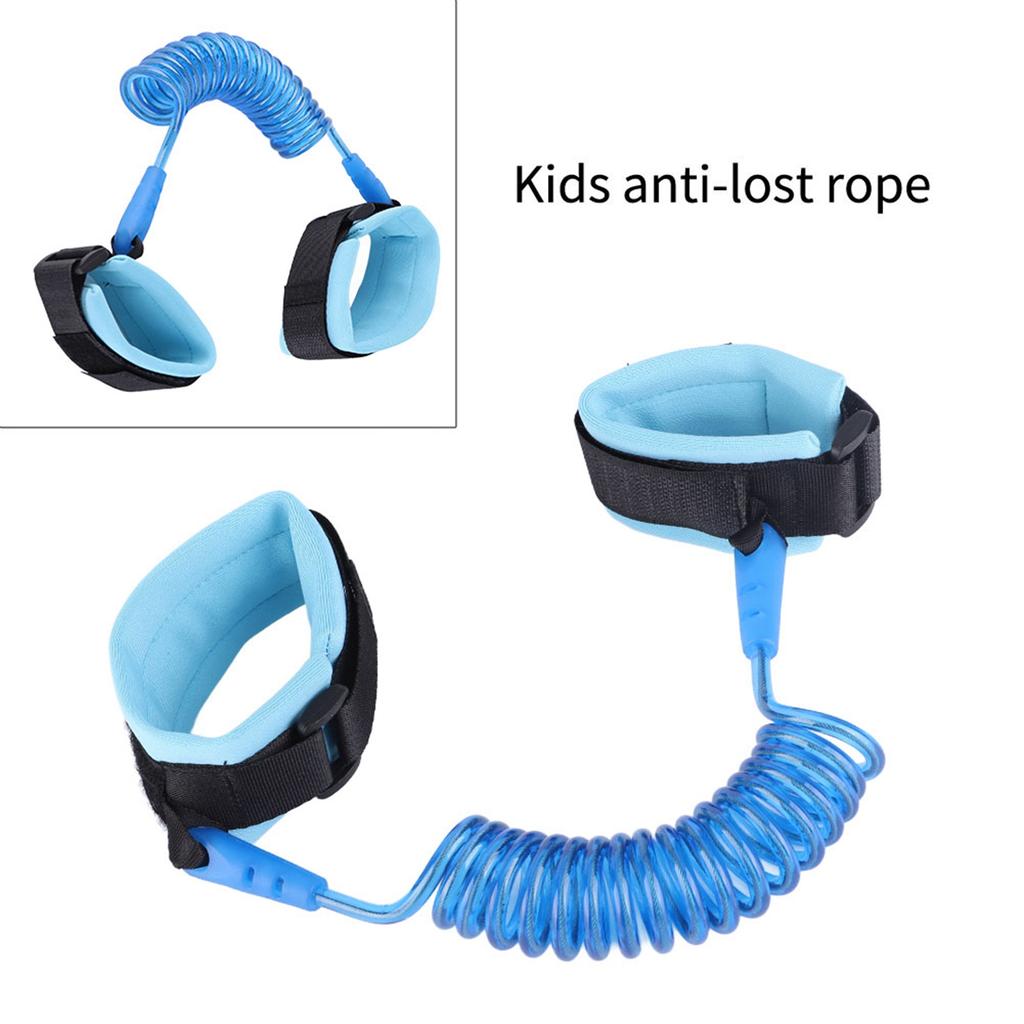 Kids Anti Lost Rope Elastic Adult Children Wristband Link Assurance(Blue)
