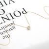 Niche Simple 18K Gold Bamboo Chain, The Same Four-Claw Zircon Necklace, Titanium Steel Non-Fading Jewelry, Women'S Versatile