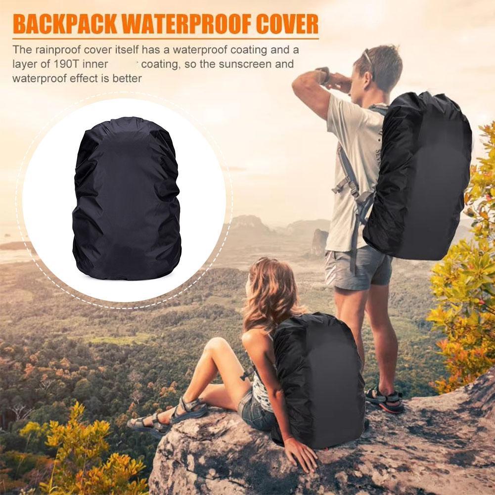 20-80L Adjustable Waterproof Dustproof Backpack Sport Cover Outdoor Rain Protect Shoulder Bag T R8O3