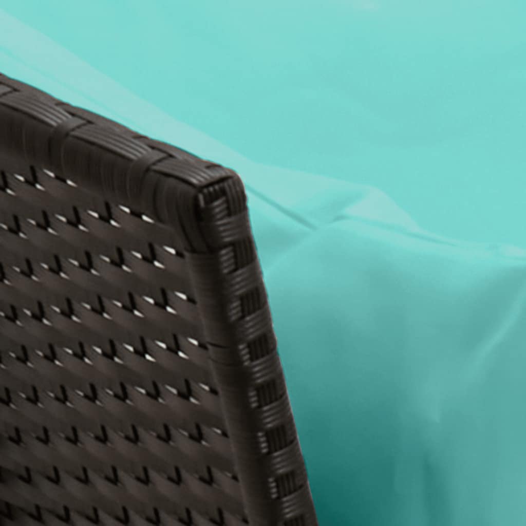 Garden Sofa with Cushions Black Poly Rattan
