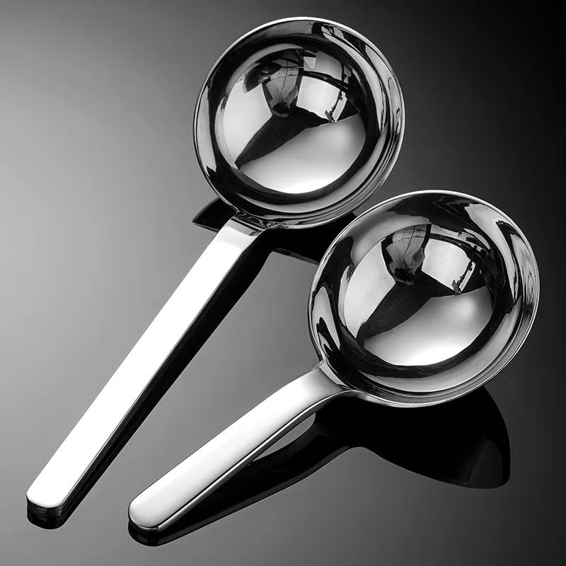 18/10 Short Handle Soup Spoon Stainless Steel Round Spoon Heavy Duty Deepening Service Spoon