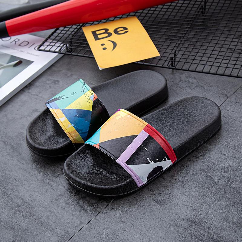 Summer Printed Women's Slippers Fashionable Breathable Lightweight Men's and Women's Slippers