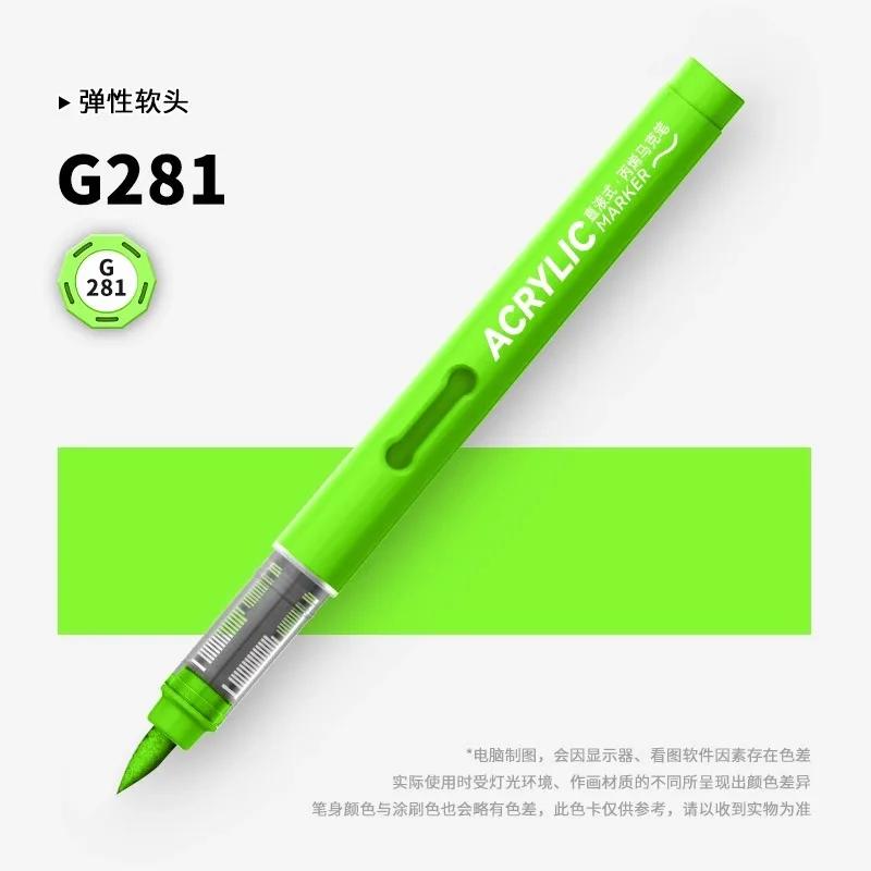 ZEEJOY 84/1 Colors Acrylic Markers Soft Brush Tip Paint Pen for Fabric Rock Painting Stationery Art School Office Supplies