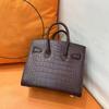 2026 Nuova Borsa da Donna in Pelle Pelle di Coccodrillo Opaca Linea di Cera Borsa Platino Borsa da Mano da Donna