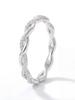 925 Silver Fashion Twisted V Shaped Zircon Ring For Women Engagement Wedding Luxury High Quality Fine Jewelry