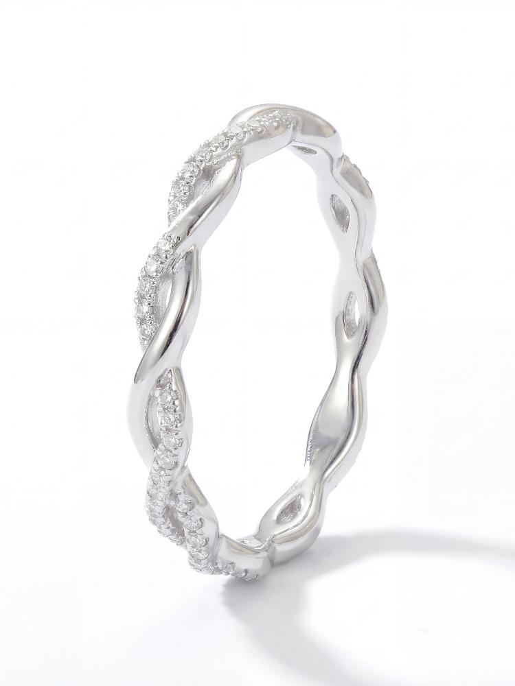 925 Silver Fashion Twisted V Shaped Zircon Ring For Women Engagement Wedding Luxury High Quality Fine Jewelry