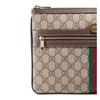Gucci Ophidia Distressed Old Flower Logo Striped Webbing Canvas Patchwork Clutch Bag Women's Ebony/brown