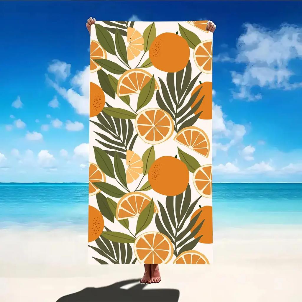Fruit print Beach Towel Portable Quick Fast Dry Sand Outdoor Travel Swim Blanket Floral Print Mat Personalization Stripes Towel