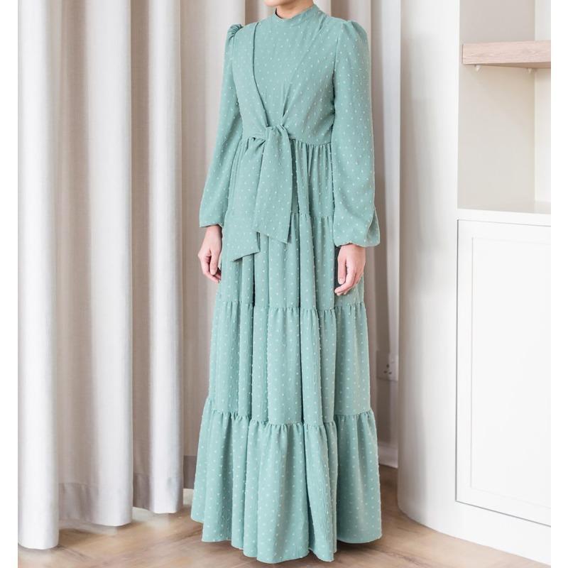 Women s ruffle edge splicing dress, clothing three-dimensional jacquard dress S