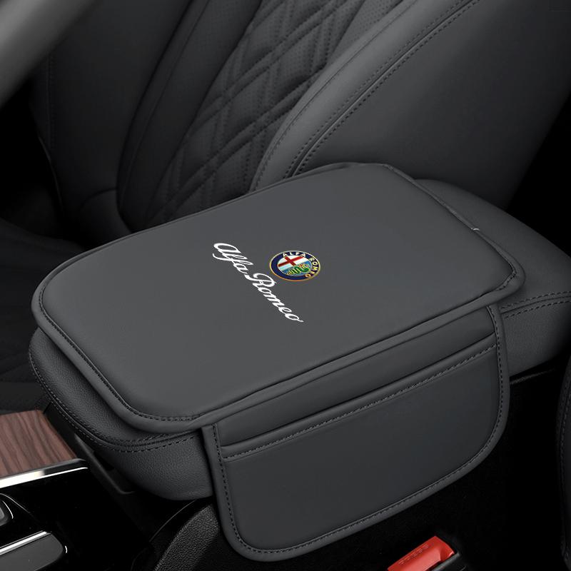 Leather For Alfa Romeo 159 156 147 Mito Giulia Car Armrest Box Pad Central Arm Rest Storage Pocket Protective Cover