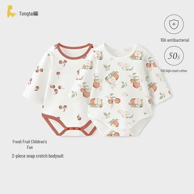 TONGTAI Baby Reiner Baumwoll-Langarm-Strampler