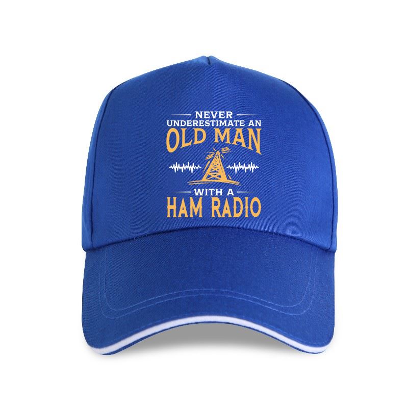 Yeni şapka % 100 Pamuk Amatör Radyo Adam Yuvarlak Boyun Beyzbol Şapkası Erkekler Punk Tasarımcı Streetw ile Yaşlı Bir Adamı Asla Hafife Almayın