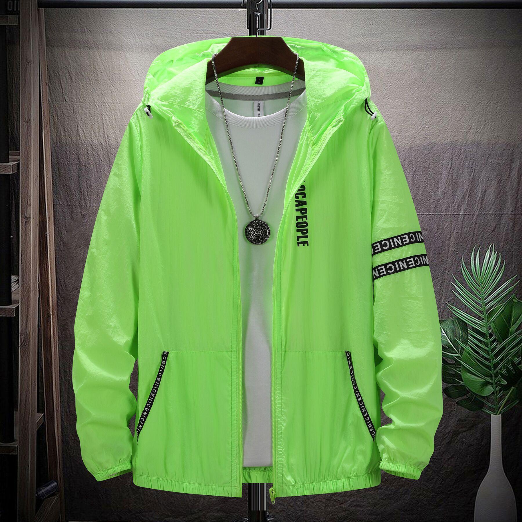 Мужская летняя солнцезащитная куртка Тонкая модная одежда S зелёный