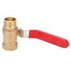 Ball Valve 12 Inner Outer Wire Thickening Brass Blowdown Valve with Red Handle for Air Compressor