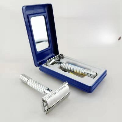 Man Jie 997 Twist-Open Manual Razor: Double-Sided Stainless Steel Blade with Storage Box