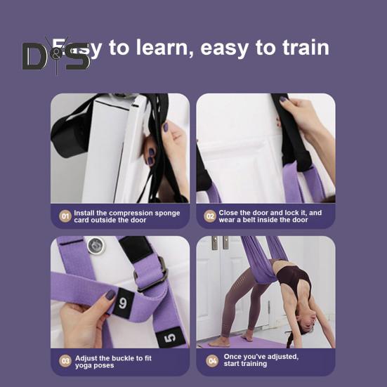 Aerial Yoga Seil Back Bend Assist Trainer Band Rückenschmerzlinderung Taillen-Beinstreckergurt Home Gym Yoga Pilates Ballettgurt Trainingsgerät