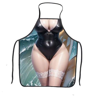 Högkvalitativt Grillförkläde Kreativt Och Intressant 3D-tryckt Vattentätt Förkläde Högkvalitativt Tryckt Förkläde.