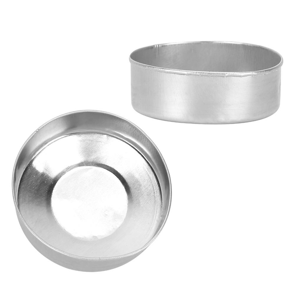 50 Pcs Sliver Candle Mold Container Aluminum Aluminum Candle Shells Candy Storage