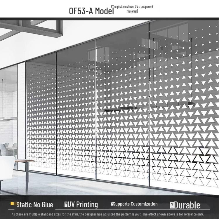 Frosted Glass Lattice Window & Door Privacy Sticker for Office and Café Decor