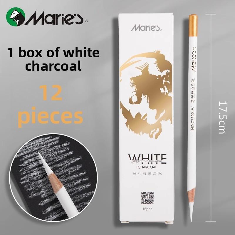 White Charcoal Black Charcoal Art Student Sketch Soft Charcoal Pen Set Student Drawing Sketch Stroke Drawing Tool Beginner