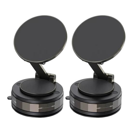 Magnetic Car Phone Holder for MagSafe Vacuum Suction Phone Mount 360 Degrees Rotatable Foldable Bracket for All Smartphones