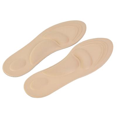 Comfortable Massage Beige Sponge Shoes Insole Sneaker Insert Cushion (Beige)