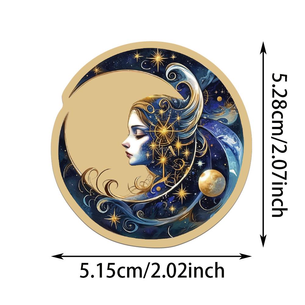 50pcs Vinyl Laptop Decals Aesthetic Cartoon Mysterious Fancy Universe Sticker for Luggage Guitar Phone Diary Waterproof Graffiti