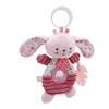 Pink Baby Plush Hanging Toy Cute Cartoon Portable Stroller Activity Toy for Baby Cribs and Cars