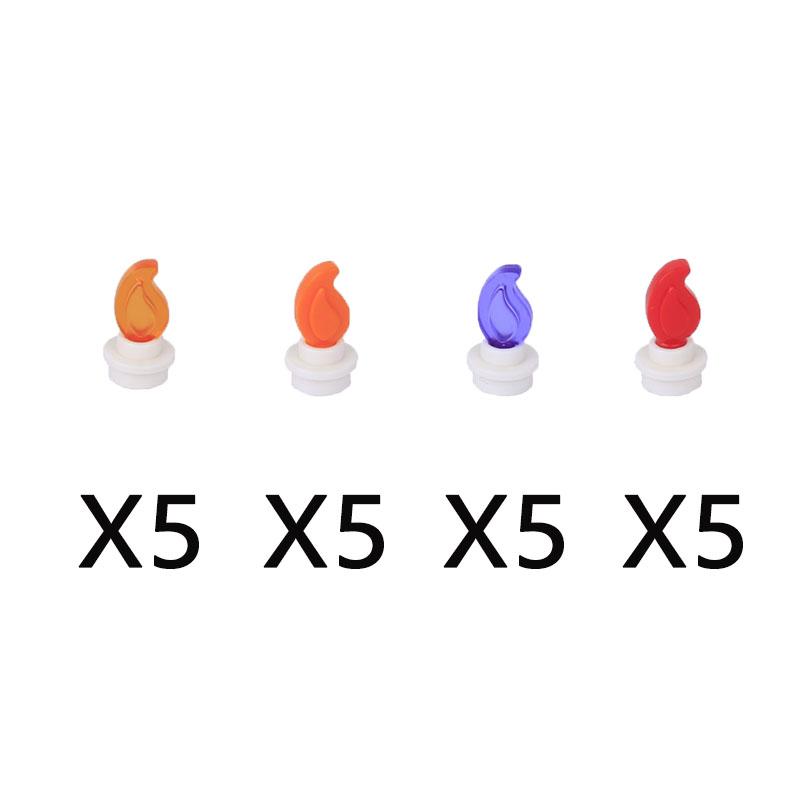 MOC Building Blocks Bonfire Flame Medieval Wine Bottle Accessories Set Candlestick Model Mini Brick Compatible Toy Gift DIY X019