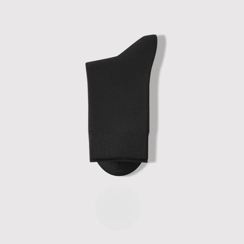 Solid-colored Cotton Socks for Autumn and Winter, Mid-calf Socks, Anti-odor and Sweat-absorbing Men's Socks, Long Calf Cotton Socks