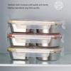 Stainless Steel Meal Preparation Container Double Compartments Lunch Holder For Offices Commutes And Outdoor Activity