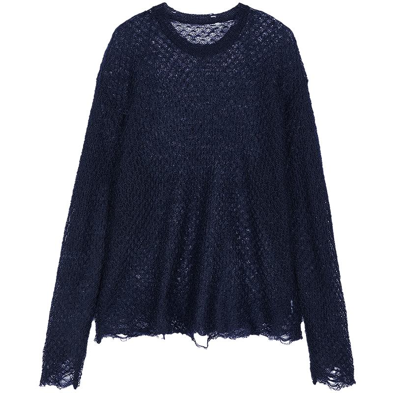 JNBY Loose Fit Mohair Blend Round Neck Sweater