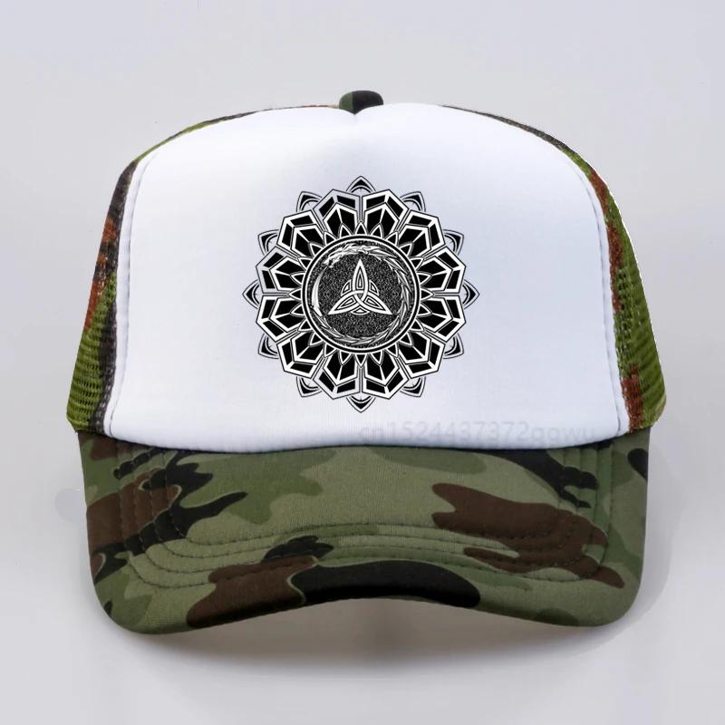Viking OdinS Wolf Vantage Rune Rune Baseball Cap Celtic Knot Art Norse hip hop cap fashion summer Unisex mesh snapback hats