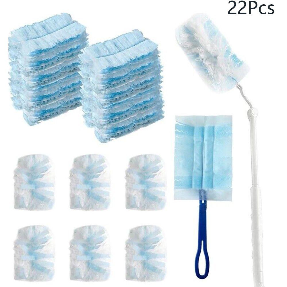 

22Pcs Superfine Fiber Disposable Dust Duster Kit With Handle Electrostatic Duster