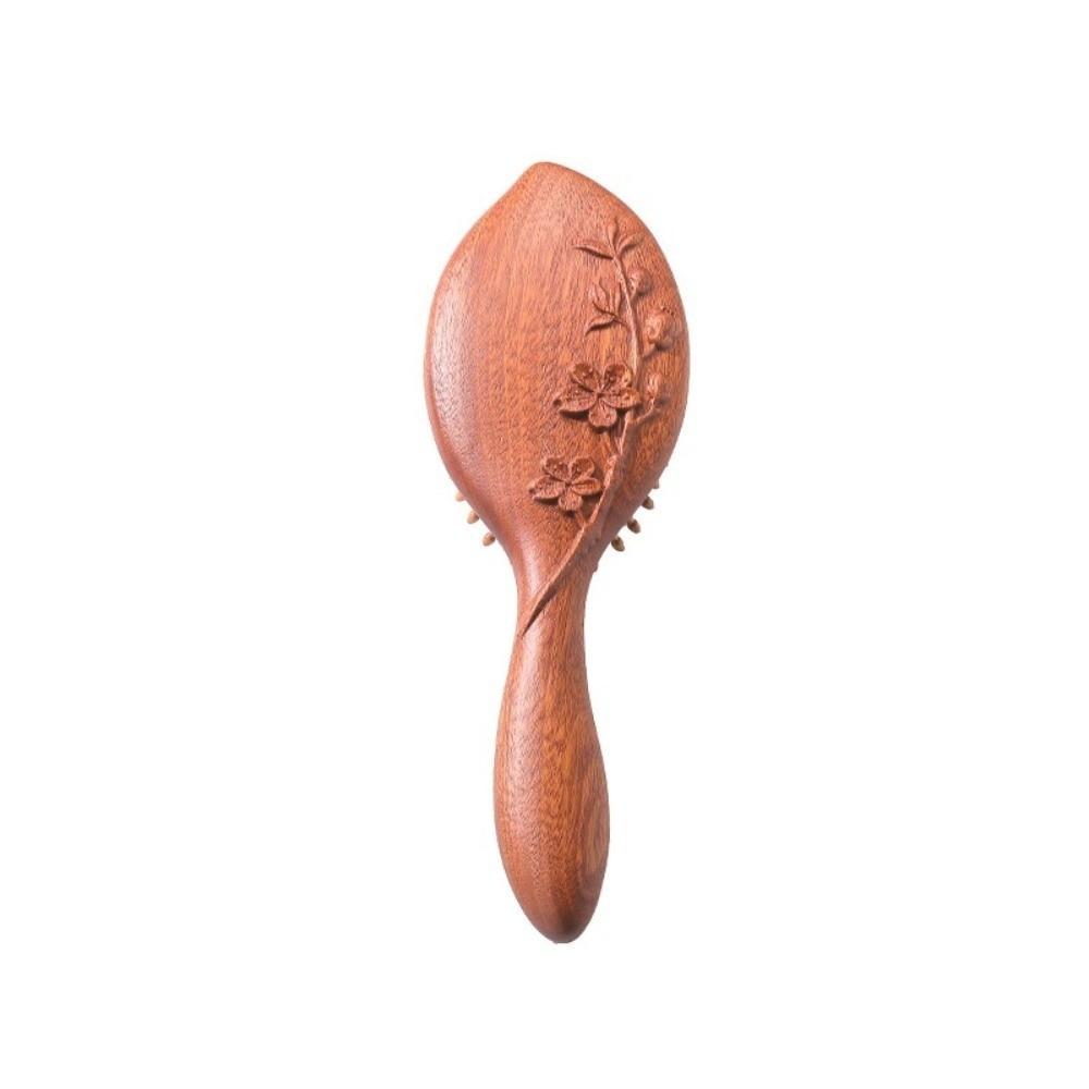 Hair Brush Sandalwood Comb Scalp Meridians Relaxation Scalp Massage Brush Hair Comb  Styling Brush