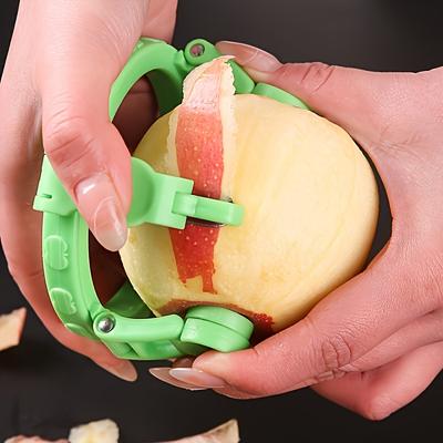 1 pièce Éplucheur de fruits rotatif ergonomique Rapide Efficace Vert Plastique Gadget de cuisine pour Pommes, Poires, Melons Conception de qualité alimentaire Idéal Maison Restaurant CLE